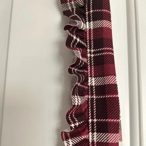 Plaid Pinafore Dress with Ruffle Straps - Picture 3 of 5